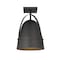 Designers Fountain Rue 9.5in 1-Light Black Modern Outdoor Semi Flush Mount Light with Dark Sky Metal Shade D302M-SF-BK - alternate 1